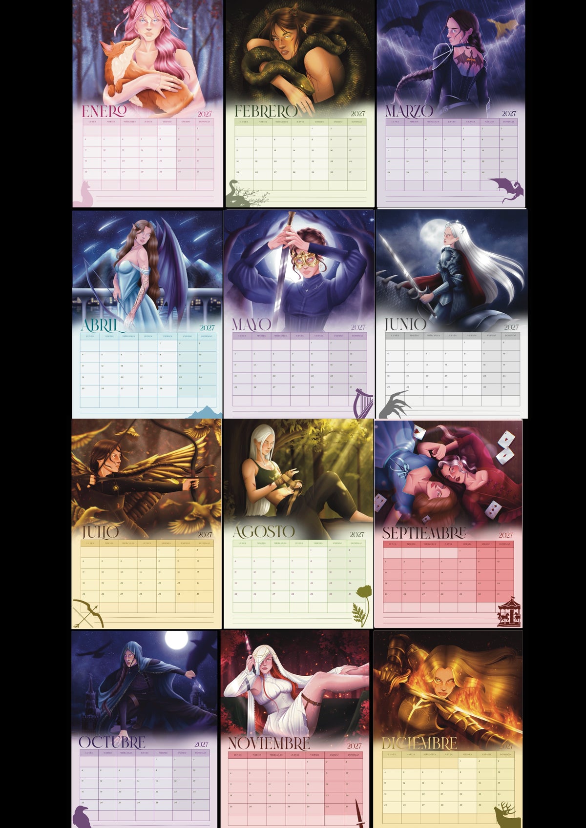 Calendario literario 2027