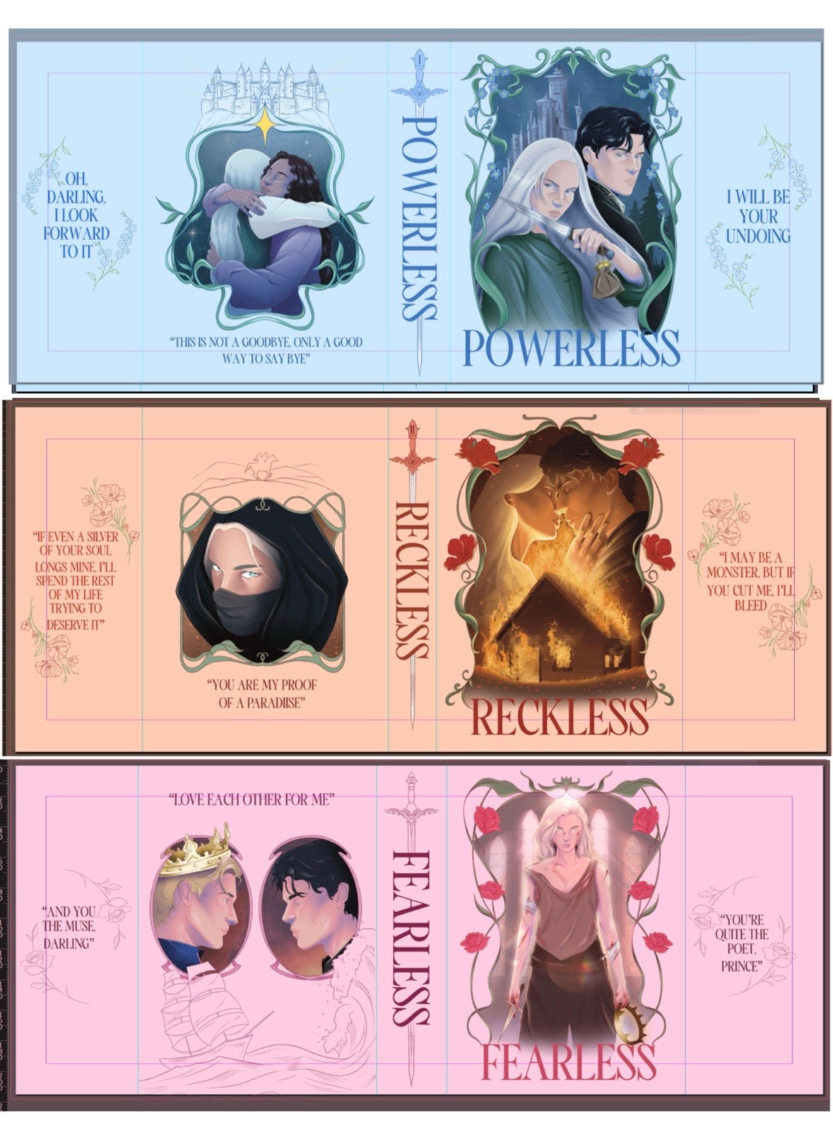 PACK 3 Powerless dust jackets
